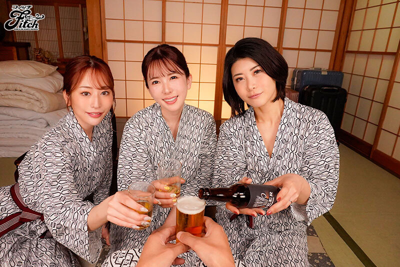 【fcvr00053】めちゃ欲求不満のほろ酔い巨乳妻3人と民宿で相部屋！ 波多野結衣 菊乃らん 推川ゆうり / Fitch